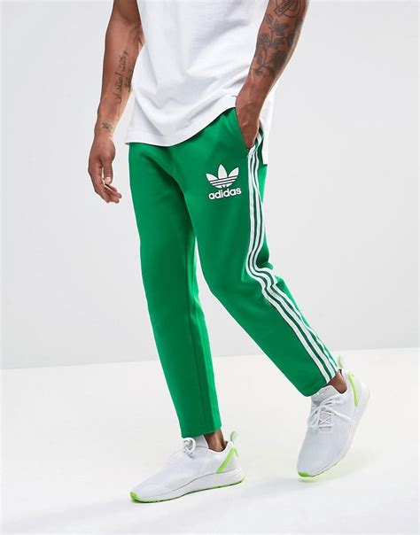 mens green adidas original joggers|Adidas flared joggers.